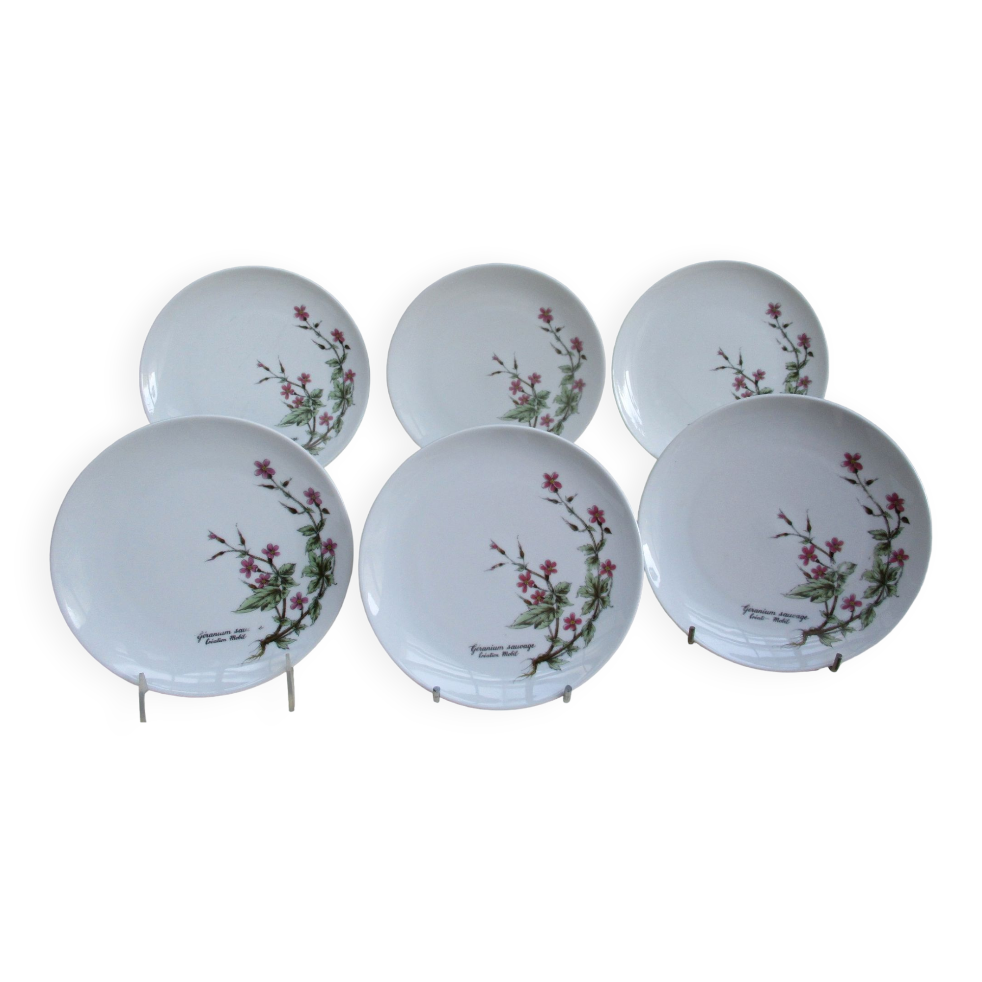 Fine porcelain dessert plates from Bavaria -botaniqu