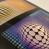 Complete portfolio (8 plates) from 1975 - Universal structures of the checkerboard - Victor Vasarely