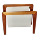 Danish teak and cotton magazine rack, 1950s