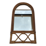 Miroir vintage en bambou