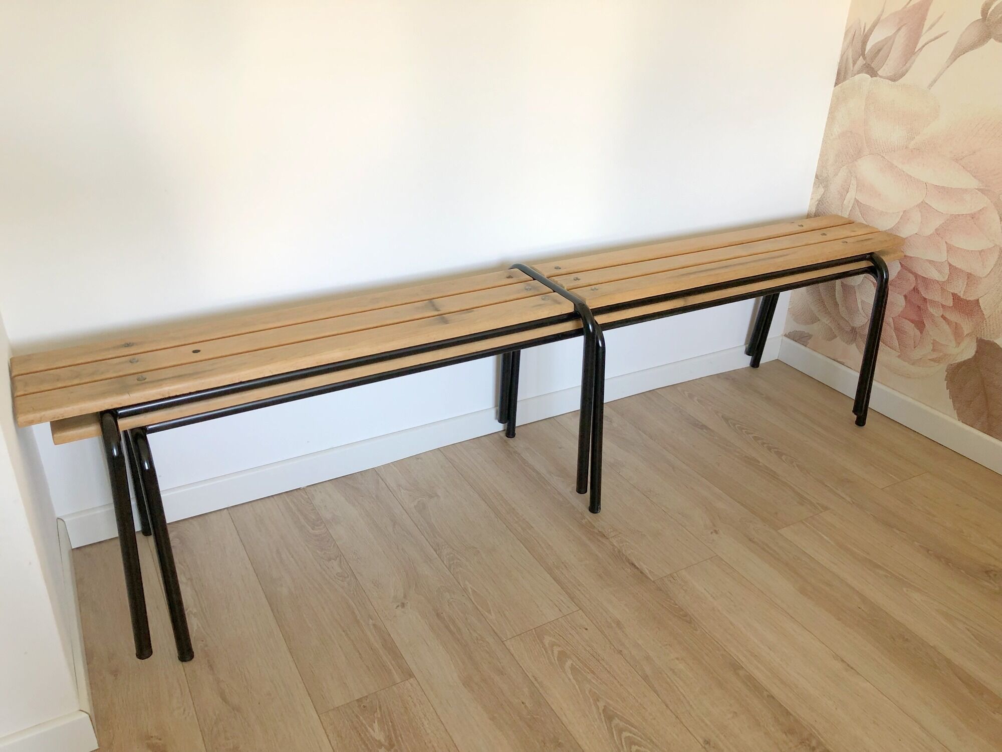 Former school bench from the 60s, adult model