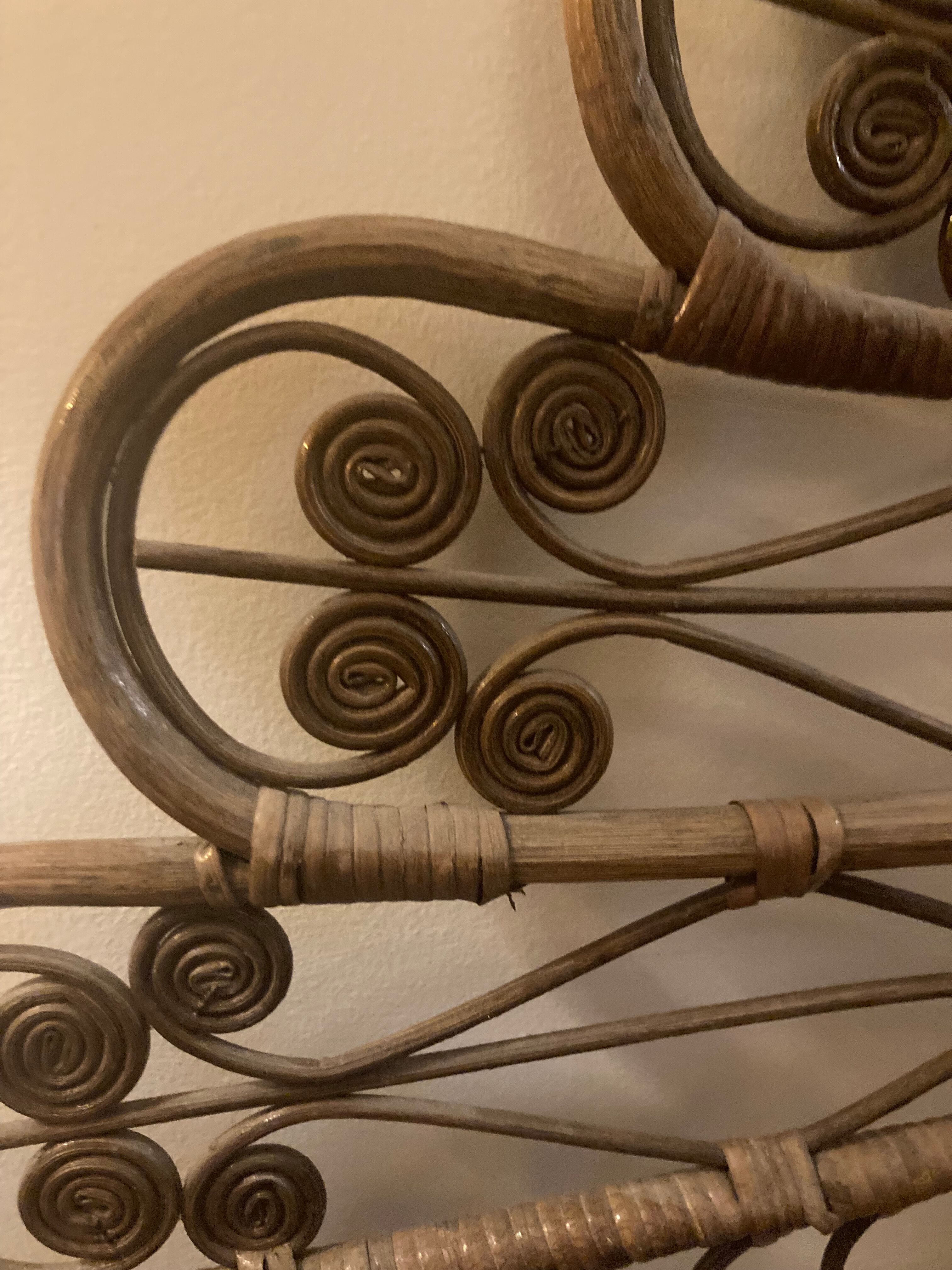 Rattan headboard