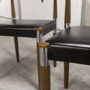 Lot of 4 Scandinavian chairs feet fused wood 60's