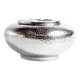 Hammered aluminum ashtray with lid for cigars and cigarettes