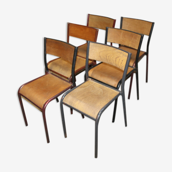 Lot de 6 chaises Mullca