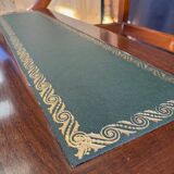 Escabeau de bibliothèque en bois massif avec marches gainées cuir