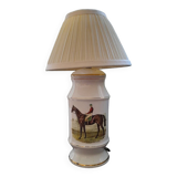 Ceramic horse riding lamp