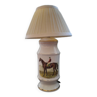 Ceramic horse riding lamp