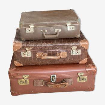 Lot de 3 valises vintage