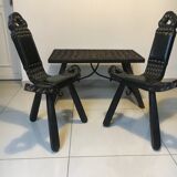 Table basse et chaises espagnoles