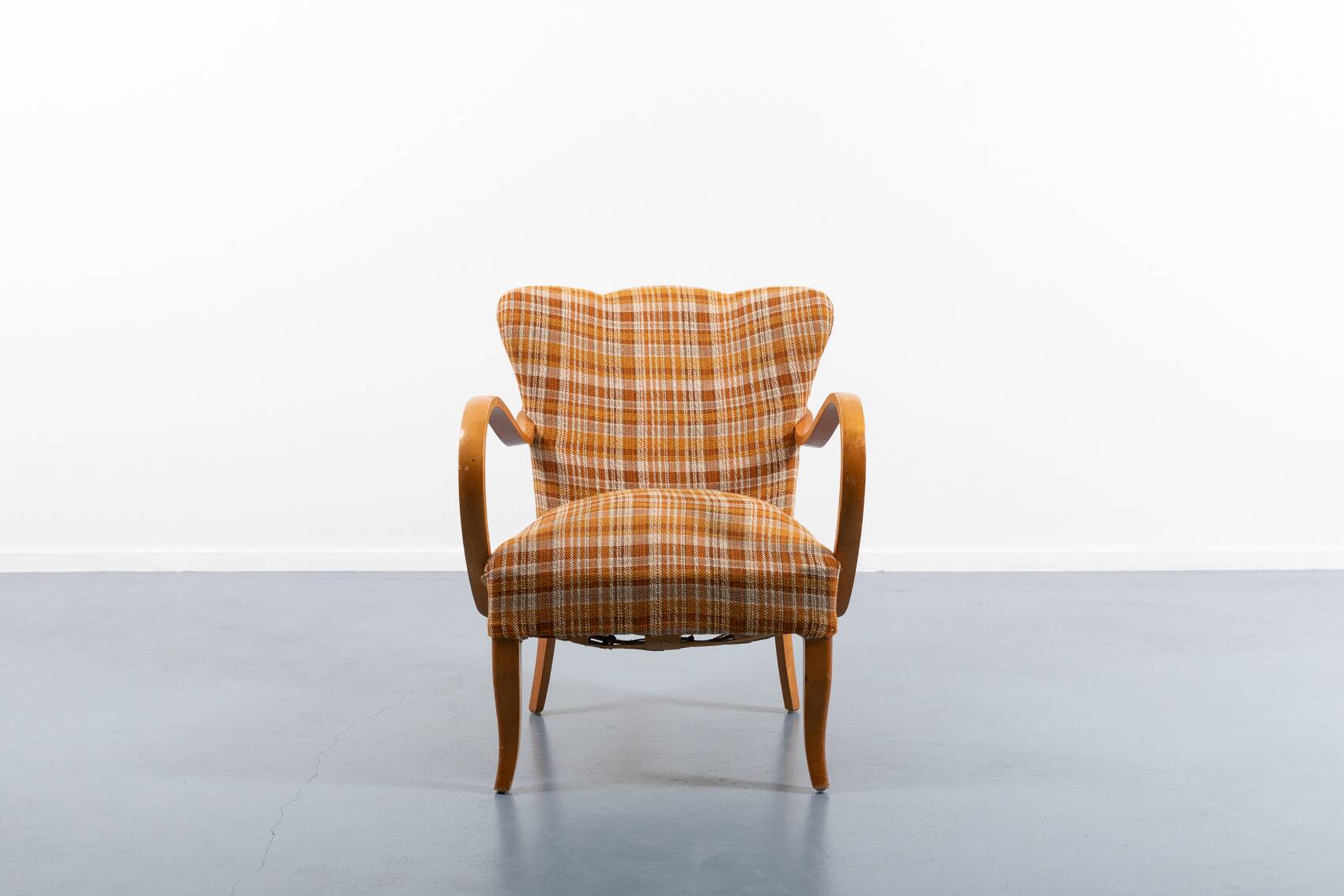 Sculptural Scandinavian Modern armchair, 1950’s