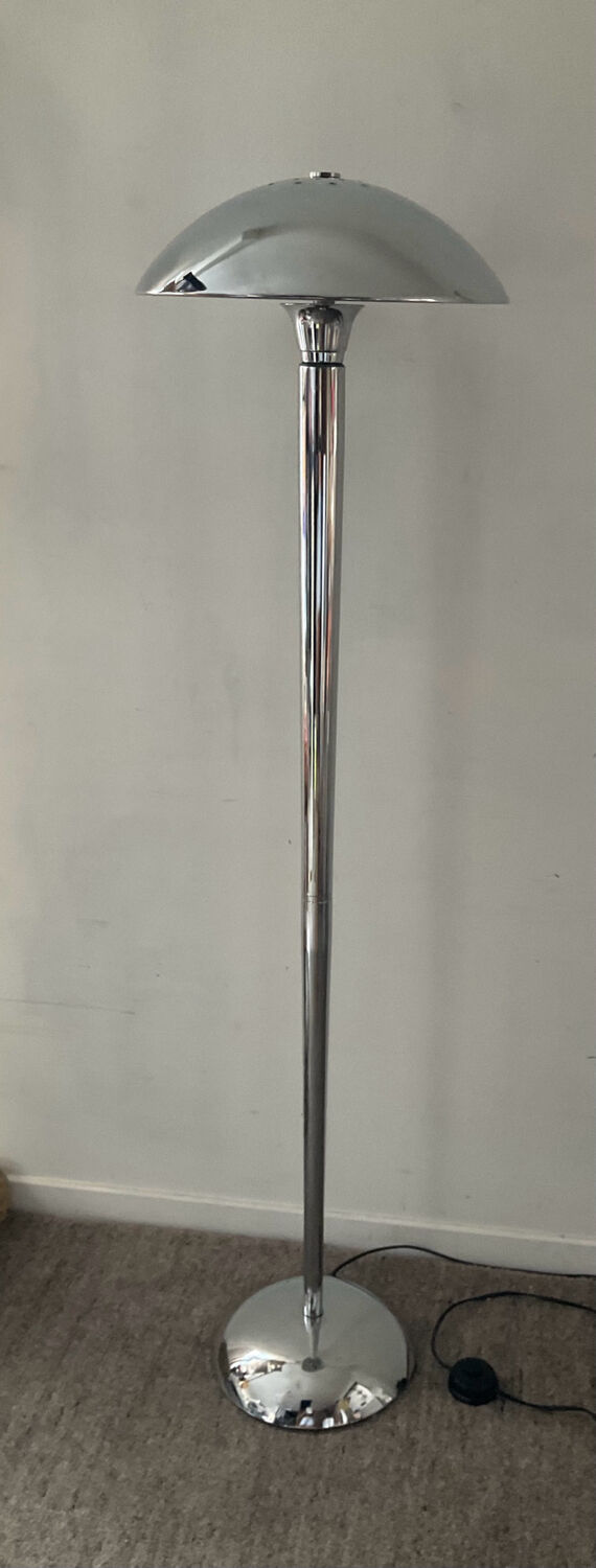 Vintage chromed metal floor lamp from the 60s-70s