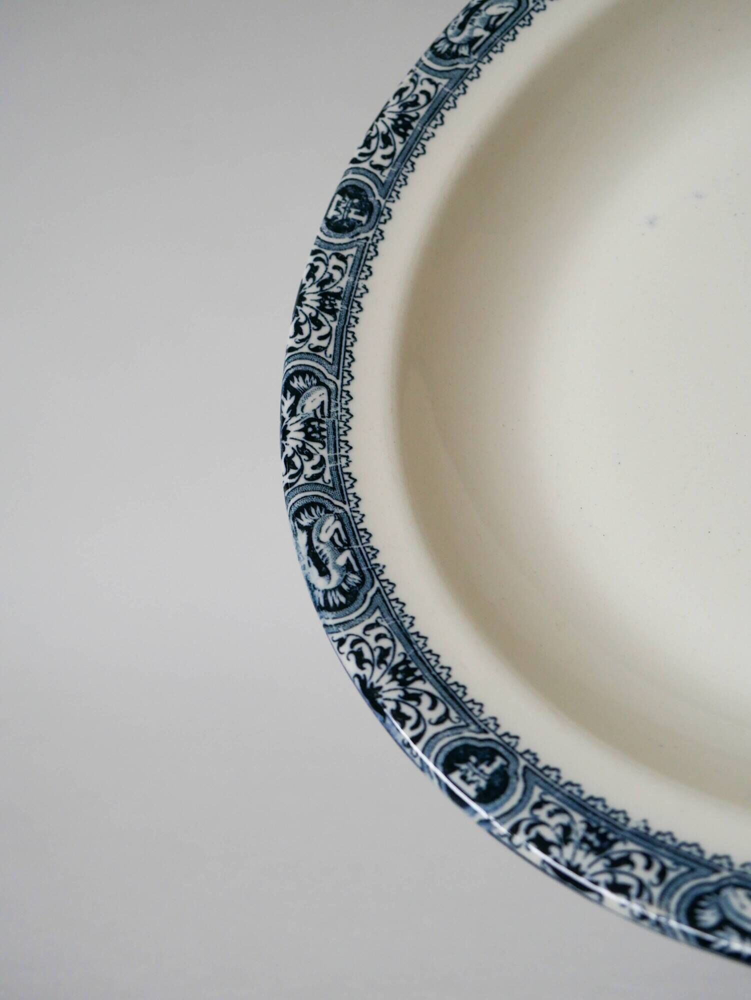 Hollow dish in iron earth model salins model françois 1st 19th century