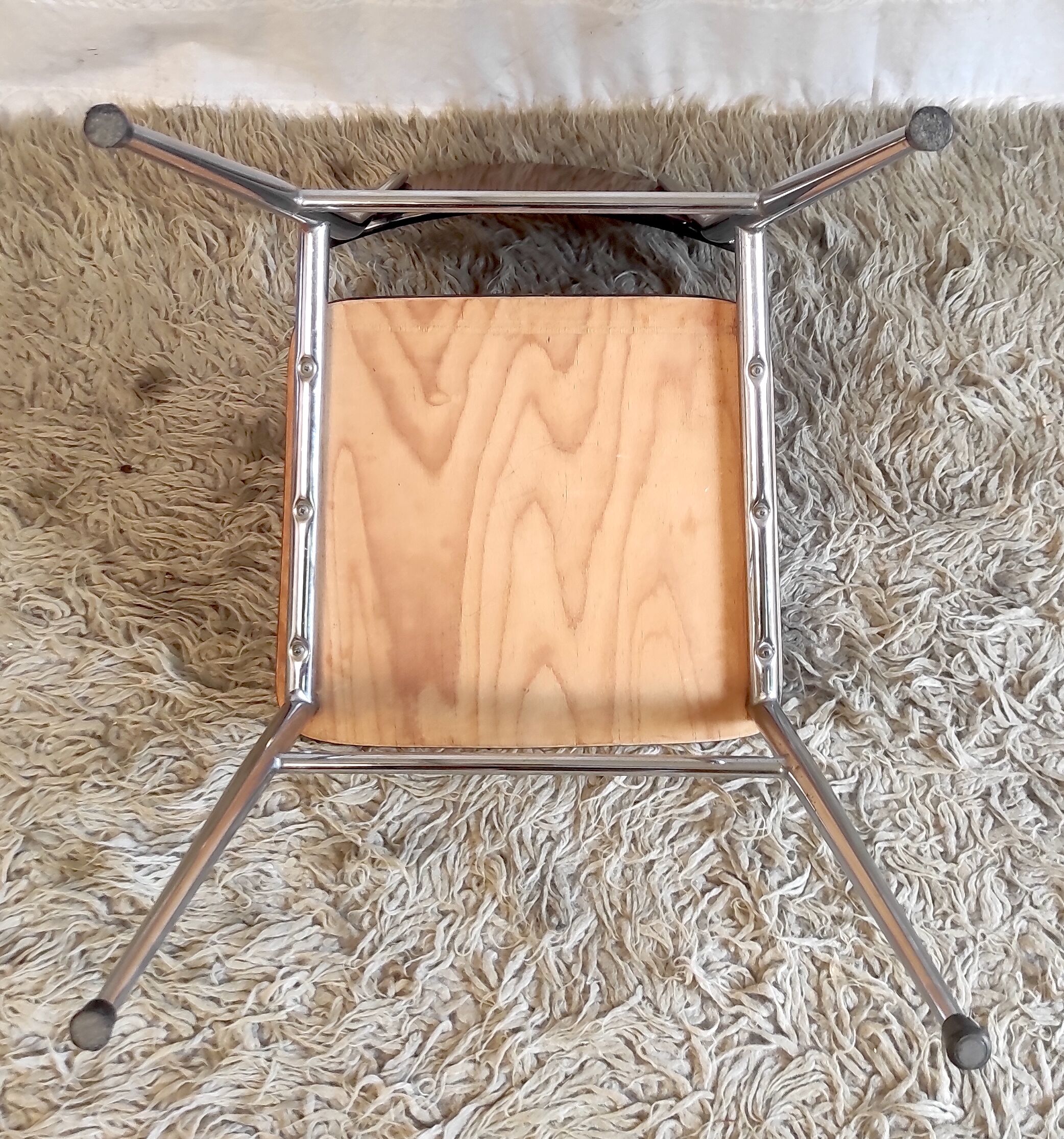 Duo de chaises formica imitation palissandre années 60