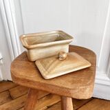 Vintage stoneware terrine butter dish