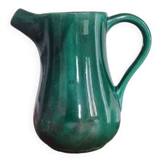 Enamelled stoneware pitcher