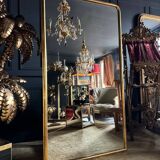 Miroir de cheminée d’époque louis philippe en bois doré (1m88x1m03) xixe