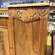 Art Deco buffet in carved walnut, marble and large mirror – 1930s