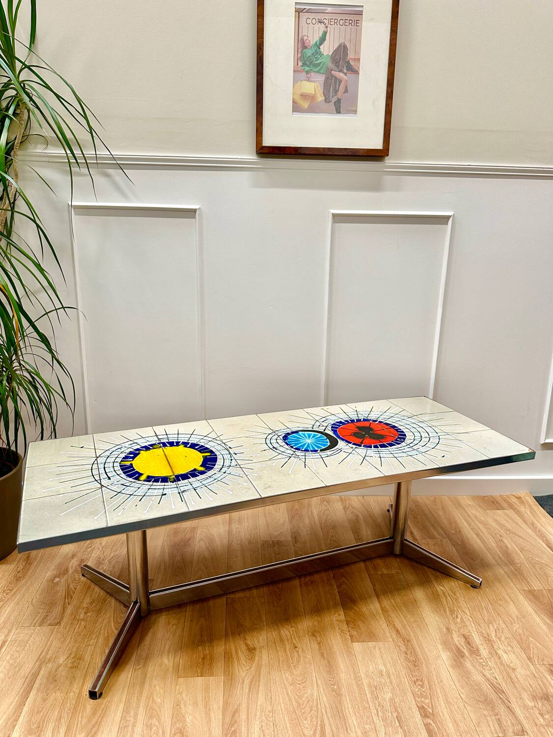 Colorful ceramic coffee table