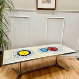 Colorful ceramic coffee table