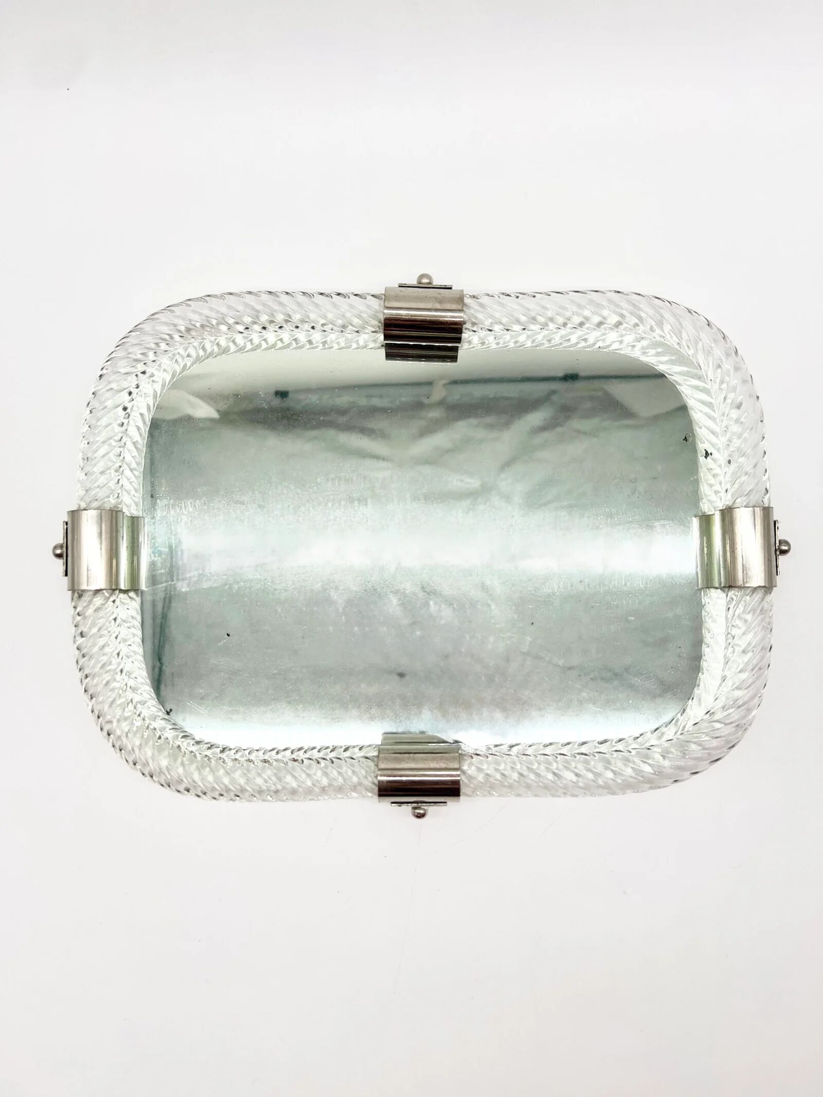 Venetian "dishcloth" mirror in Murano glass, 1960s