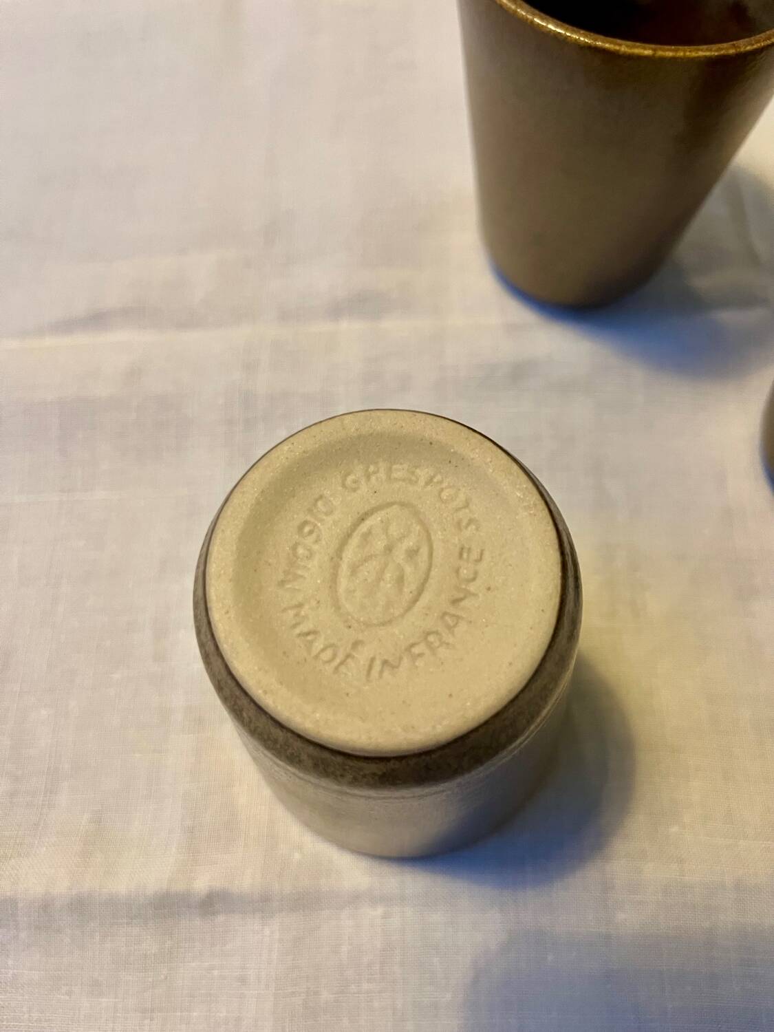 Lot de 6 gobelets vintage — Grès Pots Digoin