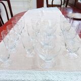 Set of 15 old glasses from the 40s