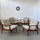 Set of 4 armchairs beech scandinavian