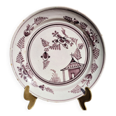 Assiette faïence Grand Feu, décor Manganèse - XVIIIe