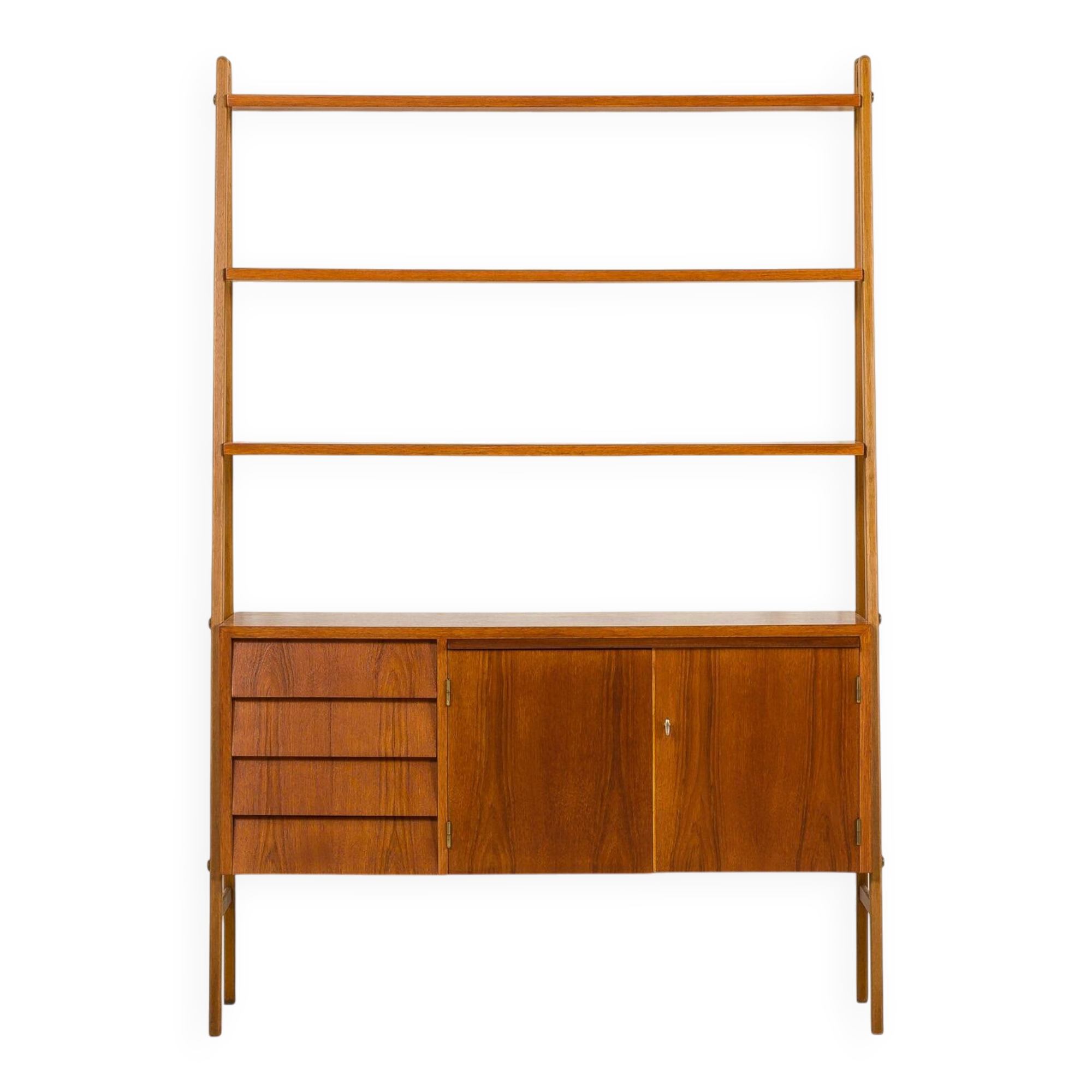Scandinavian mid century bookcase with a desk, Sweden 1960s