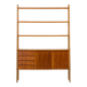Scandinavian mid century bookcase with a desk, Sweden 1960s
