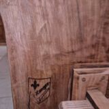 Table en noyer blond décapé