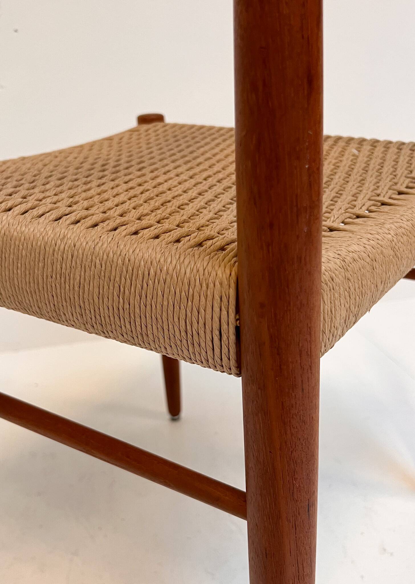 Refurbished set of 4 papercord chairs by H. Klein for Bramin, 1960s