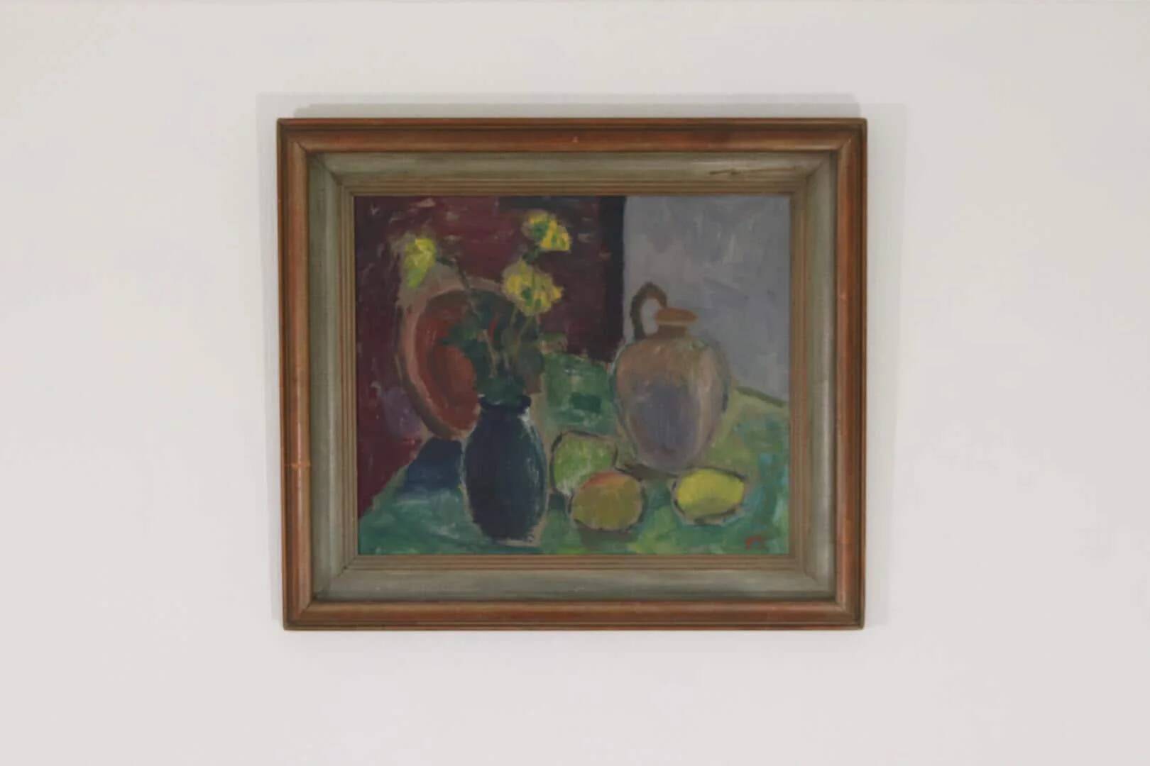 Nature morte : Vases et fruits par T.S.