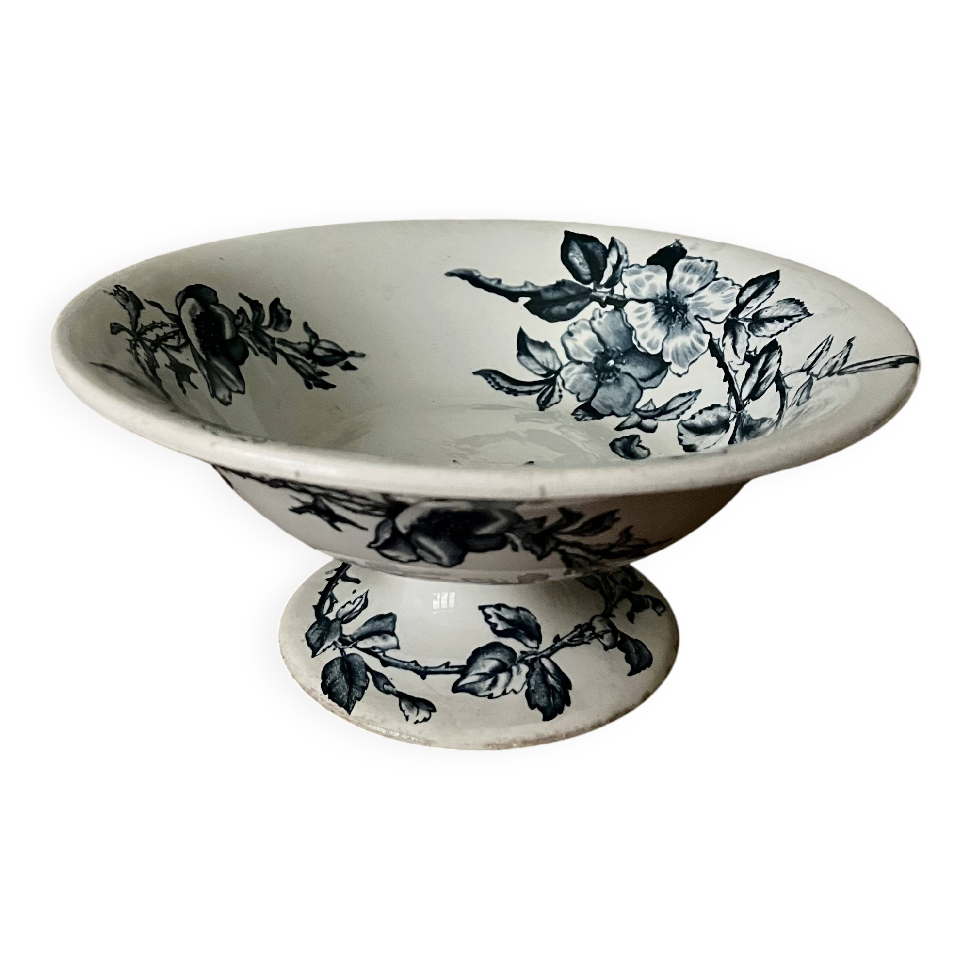 Compote dish Creil & Montereau model Rosa