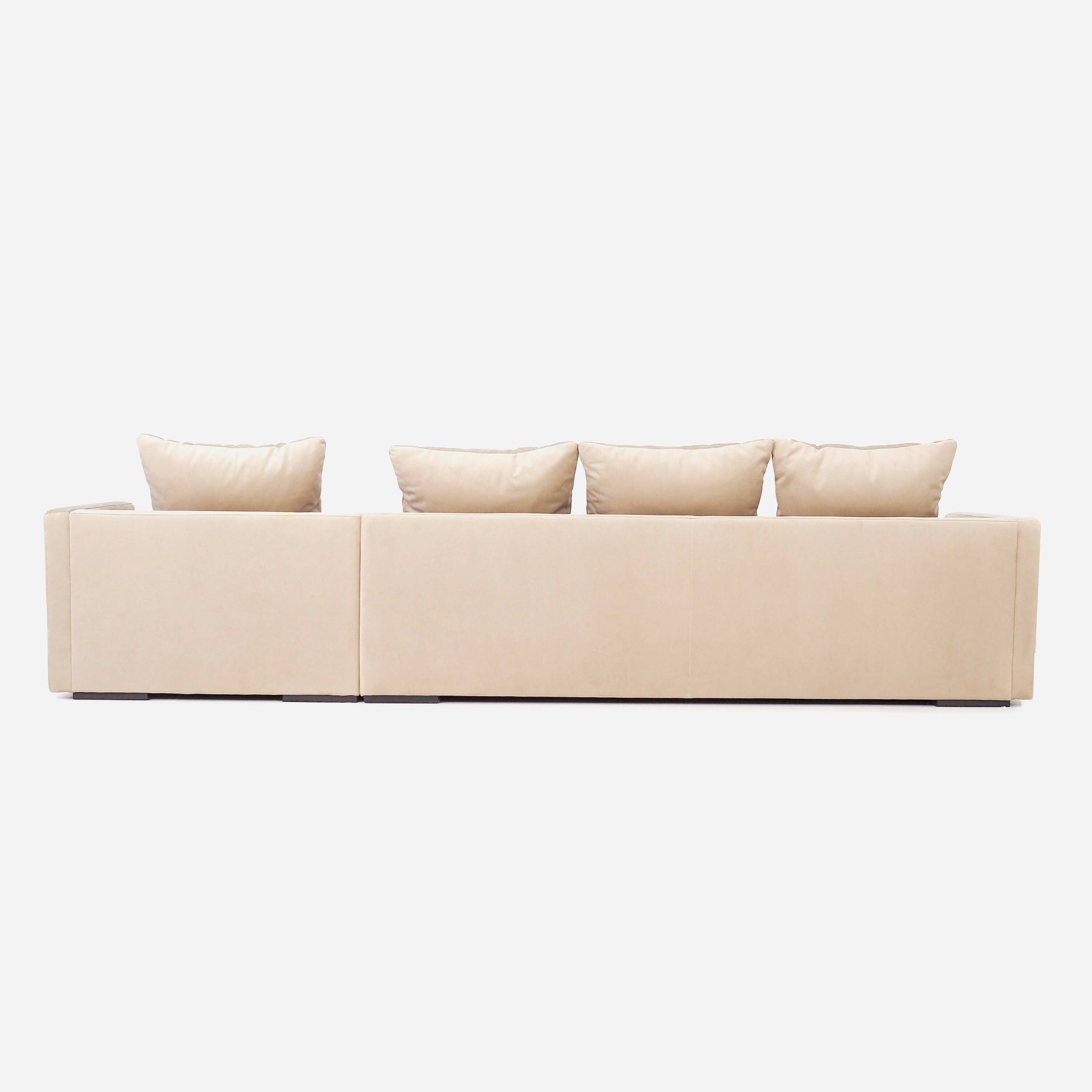 Corner sofa kopenhaga beige velour, scandinavian design