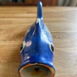 Vase ancien chinois Koi Fish bleu