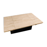 Table basse avec bar cachée en travertin, 1970