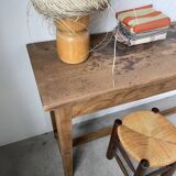 Solid oak work table console 220cm