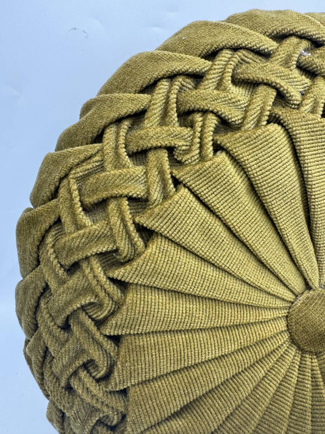 Vintage velvet round cushion