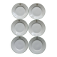 6 assiettes monogrammées anciennes en porcelaine de Limoges
