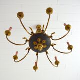 Empire chandelier 8 branches gilded bronze