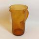 Biot carafe, amber glass, 1970s, height 21 cm