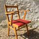 Fauteuil scandinave vintage pieds compas
