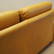 Yellow leather sofa, Italian design, 1960s, manufacturer: B&B Italia, design.