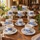 Antique coffee service in Sarreguemines earthenware.