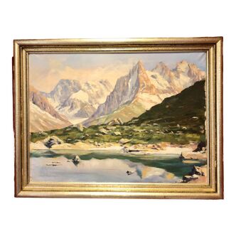 Tableau de Montagne Chamonix Albert Boulanger