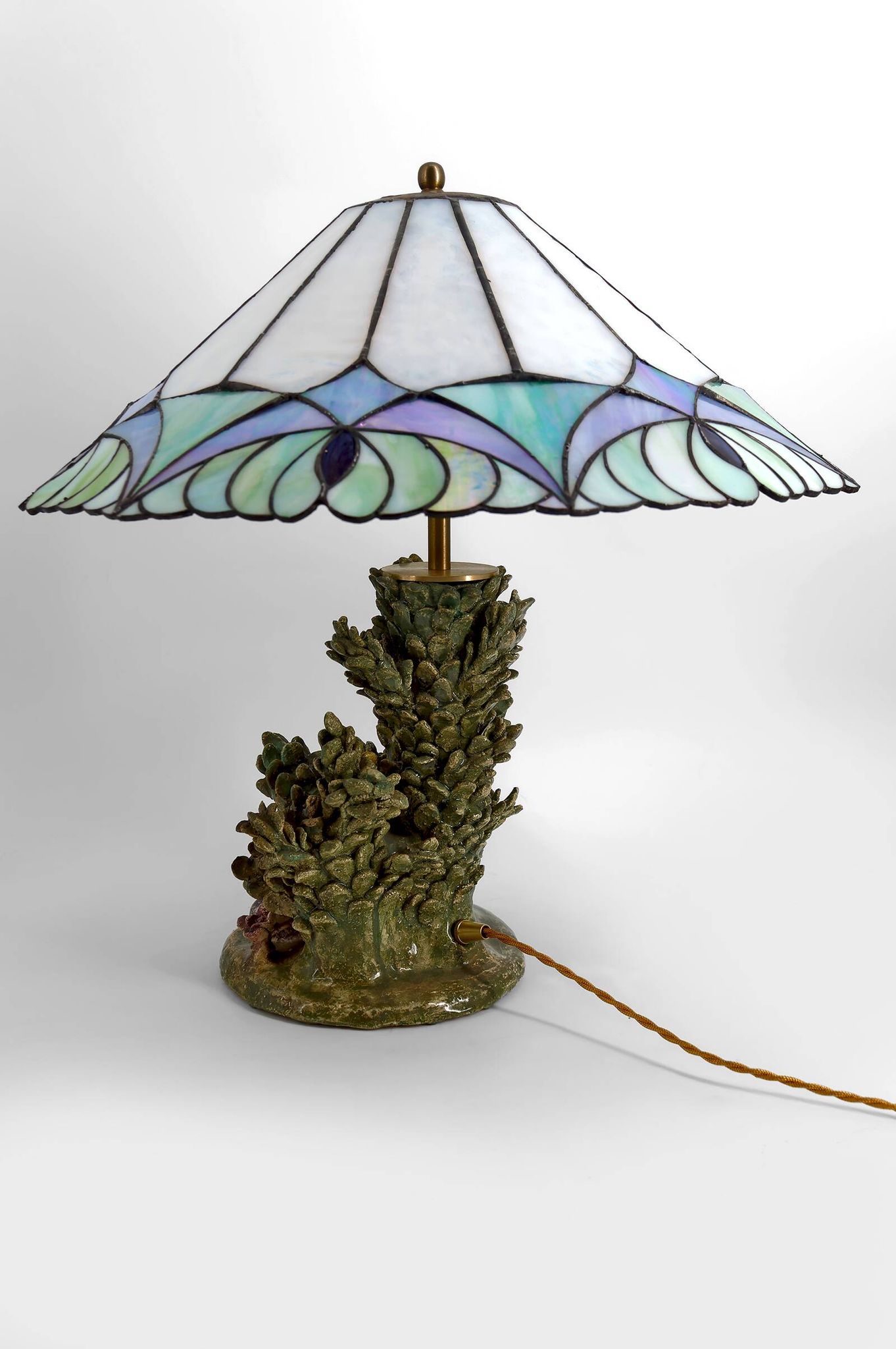 Ceramic lamp, dreamlike childhood – W. Schilder, Germany, c. 1970