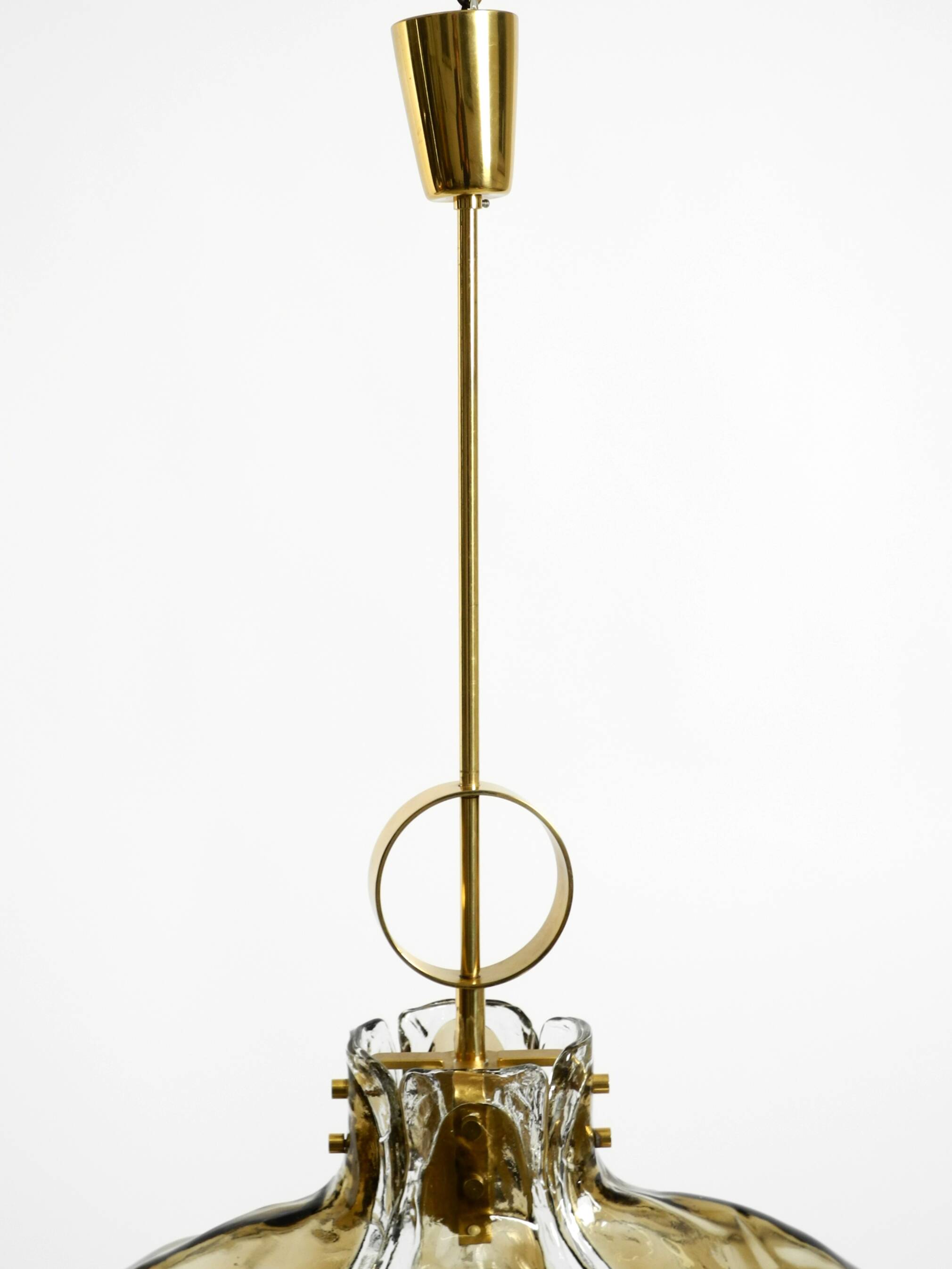 Beautiful 1960s J.T. Kalmar Franken heavy Murano glass floral ceiling lamp