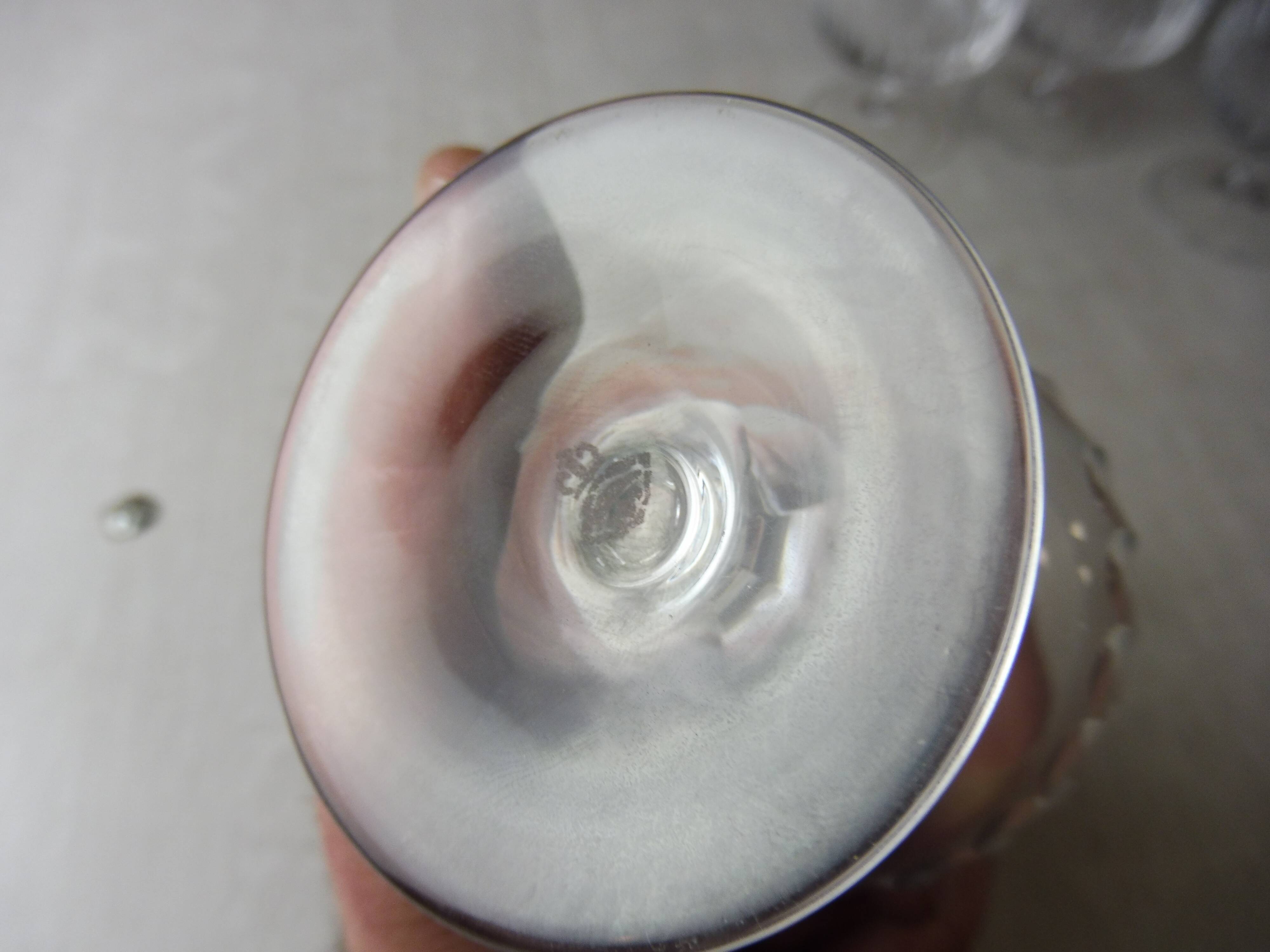 Lot of 4 glasses of cognac, cut crystal, from Villeroy & Boch